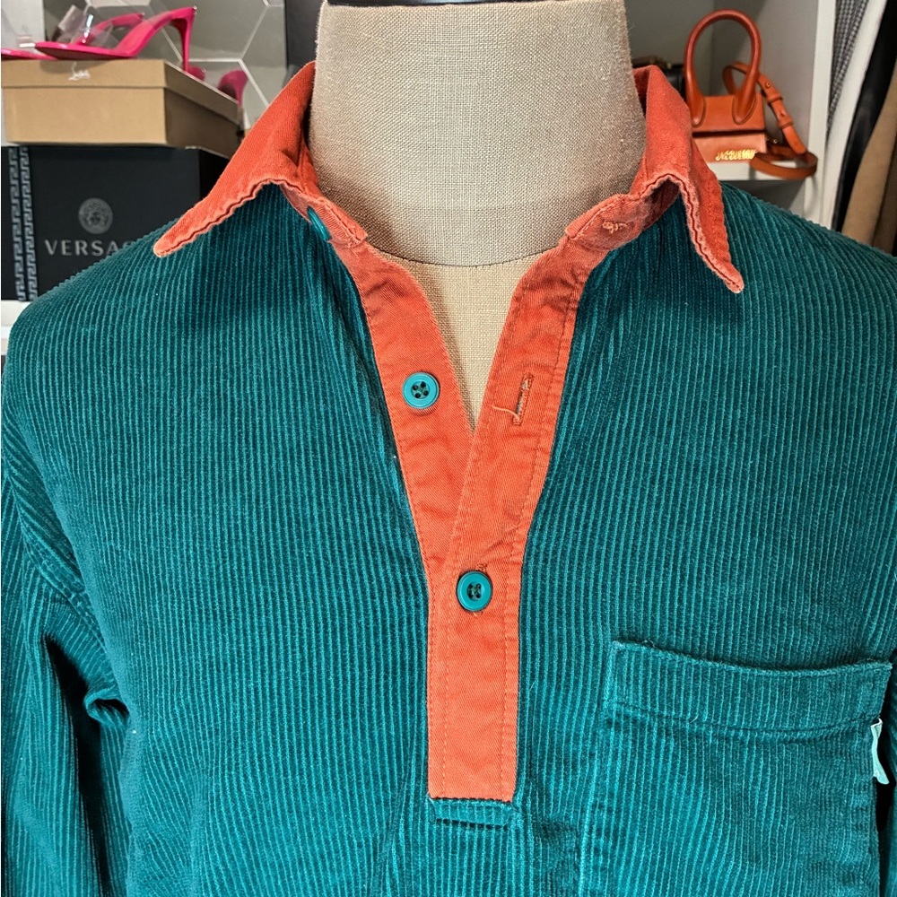 Urban Outfitters Teal and Orange Casual Shirt - Picture 5 of 7
